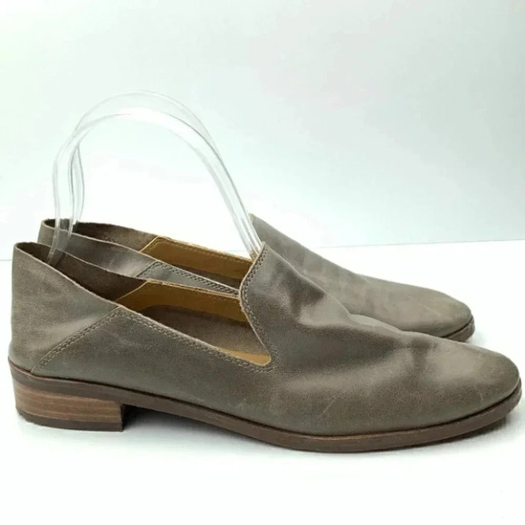 Lucky Brand Flats 7.5 38 Cahill open gray Leather - Picture 13 of 13